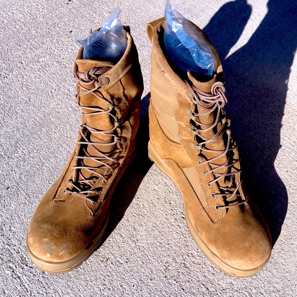 Desert Leather Combat Hiking Boots, 10.5 W